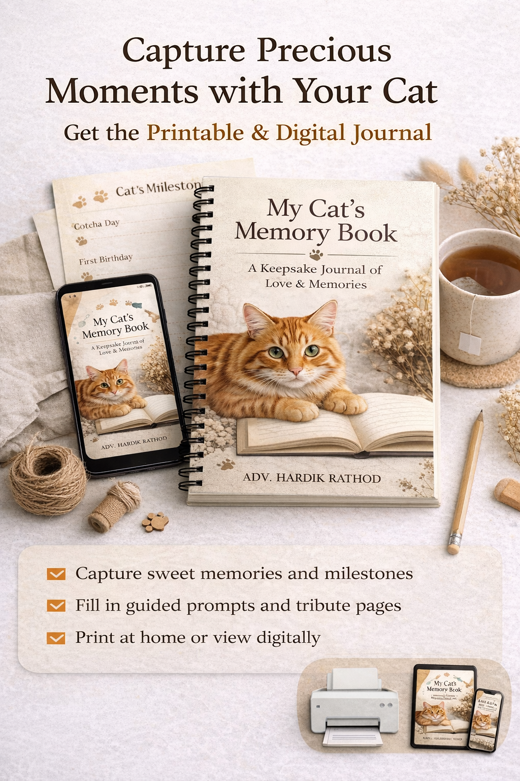 My Cat’s Memory Book: A Keepsake Journal of Love, Whiskers & Meows