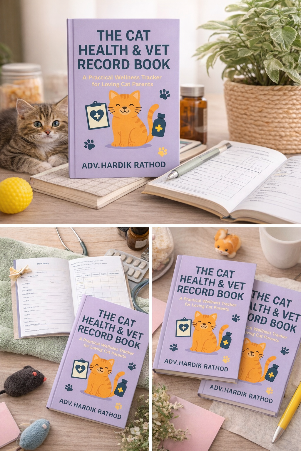 The Cat Health & Vet Record Book: Track Your Cat’s Vet Visits, Vaccinations, Medications, Weight & Medical History