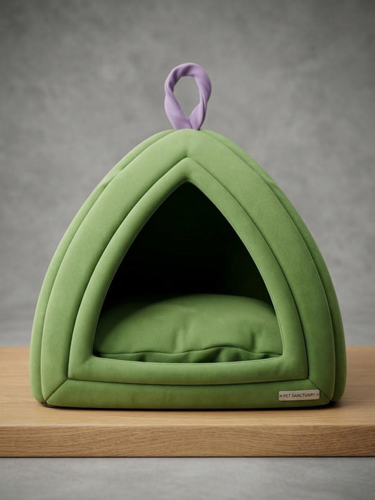 PawzzelTV™ Cozy Hut – Premium Soft Pet House for Cats & Small Dogs