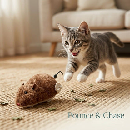 PawzzelTV Running Mouse™ – Interactive Moving Toy for Cats