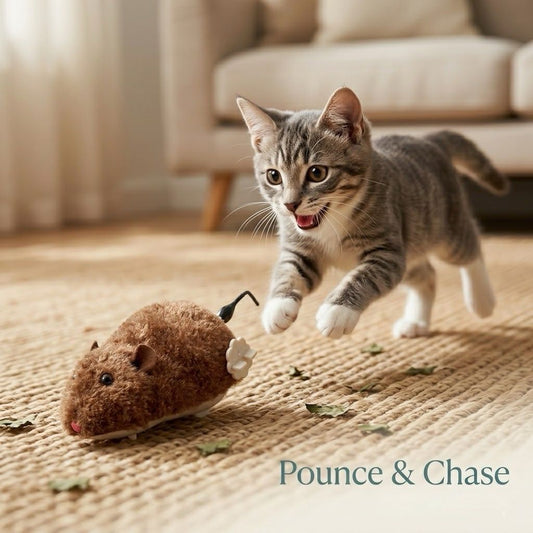 PawzzelTV Running Mouse™ – Interactive Moving Toy for Cats