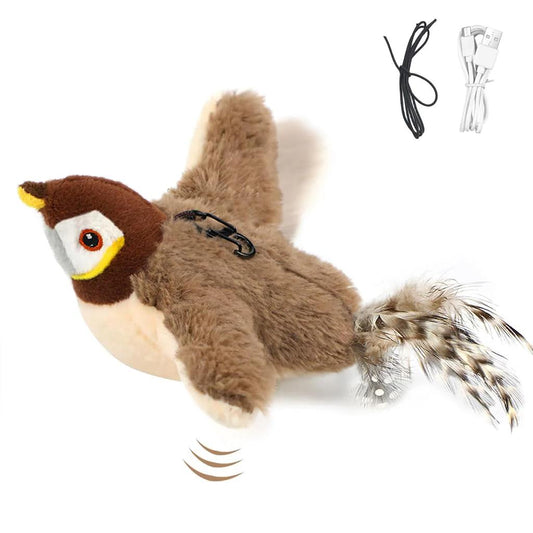 3 Mode Flapping Wings Bird Cat Toy