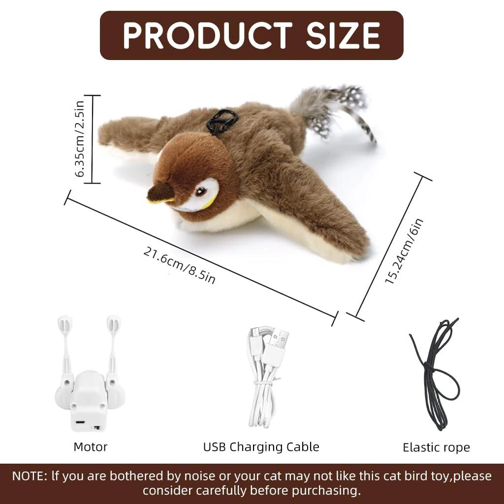 3 Mode Flapping Wings Bird Cat Toy