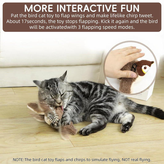 3 Mode Flapping Wings Bird Cat Toy
