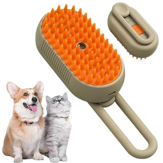3-in-1 Electric Steam Grooming Brush for Cats & Dogs